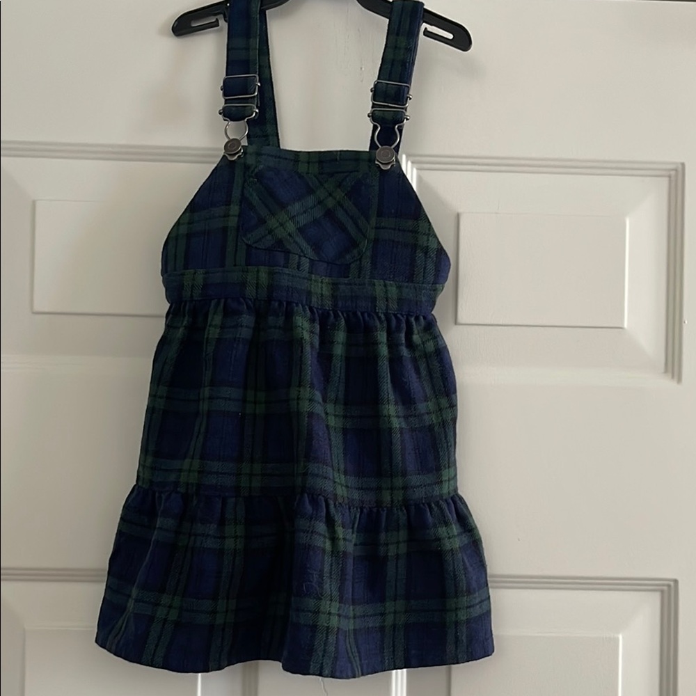 Zara blue and green plaid dress size 2-3
